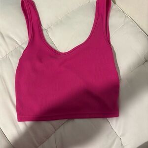 SHEIN Hot Pink Cropped Tank Top